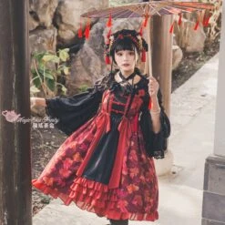 Yumemiru Goldfish Flower Lolita Jumper Skirt With Hair Accessory 25 Yumemiru Goldfish Flower Lolita Jumper Skirt With Hair Accessory -LOLITA Shop O1CN01pn2TWf1sqEUsZTih9 830055817