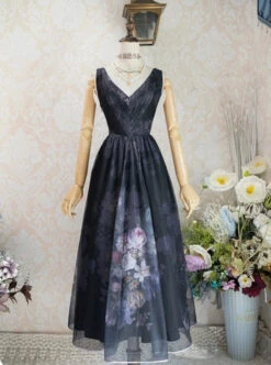 [Sales Period Ended] Porcelain Flower Garden Oil Painting Long Jumper Skirt -LOLITA Shop O1CN01q314J31LQF3nTsMr9 55631293