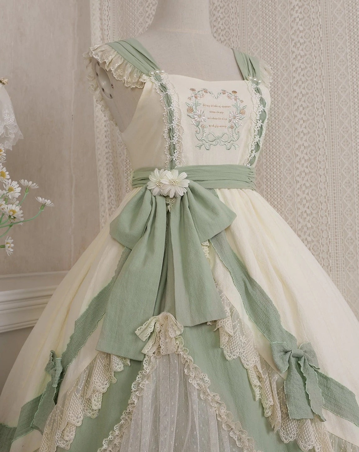 Mori Lolita Tulle Frill Jumper Skirt 10 Mori Lolita Tulle Frill Jumper Skirt - Image 8