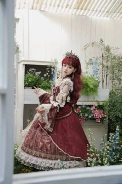 Baroque Palace Burgundy Princess Dress -LOLITA Shop O1CN01qdJEng1jmGufgFbTI 290794590