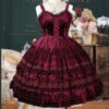 [Pre-order] Dream Bouquet Velvet Jumper Skirt Short Length -LOLITA Shop O1CN01qrXEjN1Fteea1G3xy 32520545