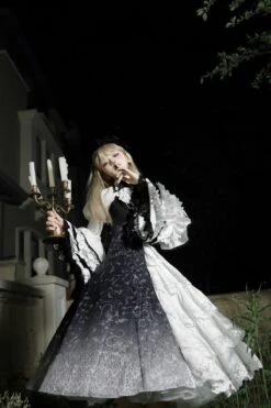 Black Witch Elegant Gothic Lolita Jumper Skirt -LOLITA Shop O1CN01qv0uX11jmGvCz3SVZ 290794590