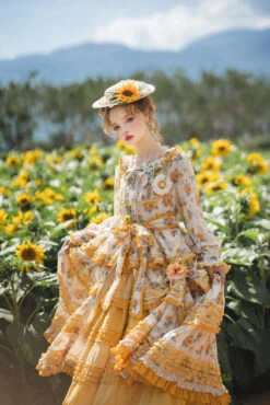 [Pre-order] Gardening Sunflower Luxury Dress -LOLITA Shop O1CN01rHXDTH2GOLZ8PQI3P 57119005