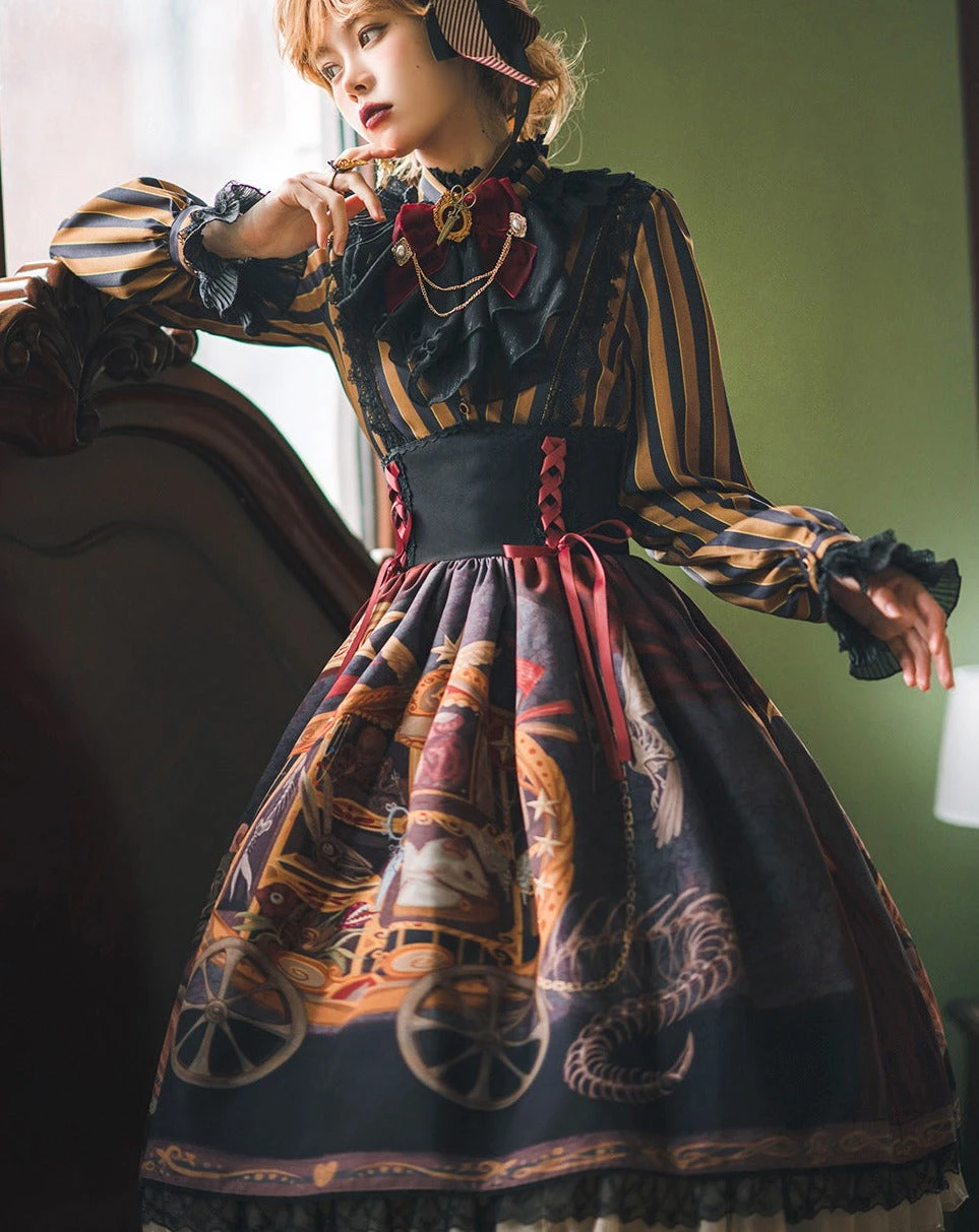 Kaikiya Korumadan Gothic Lolita High Waist Skirt 9 Kaikiya Korumadan Gothic Lolita High Waist Skirt - Image 7