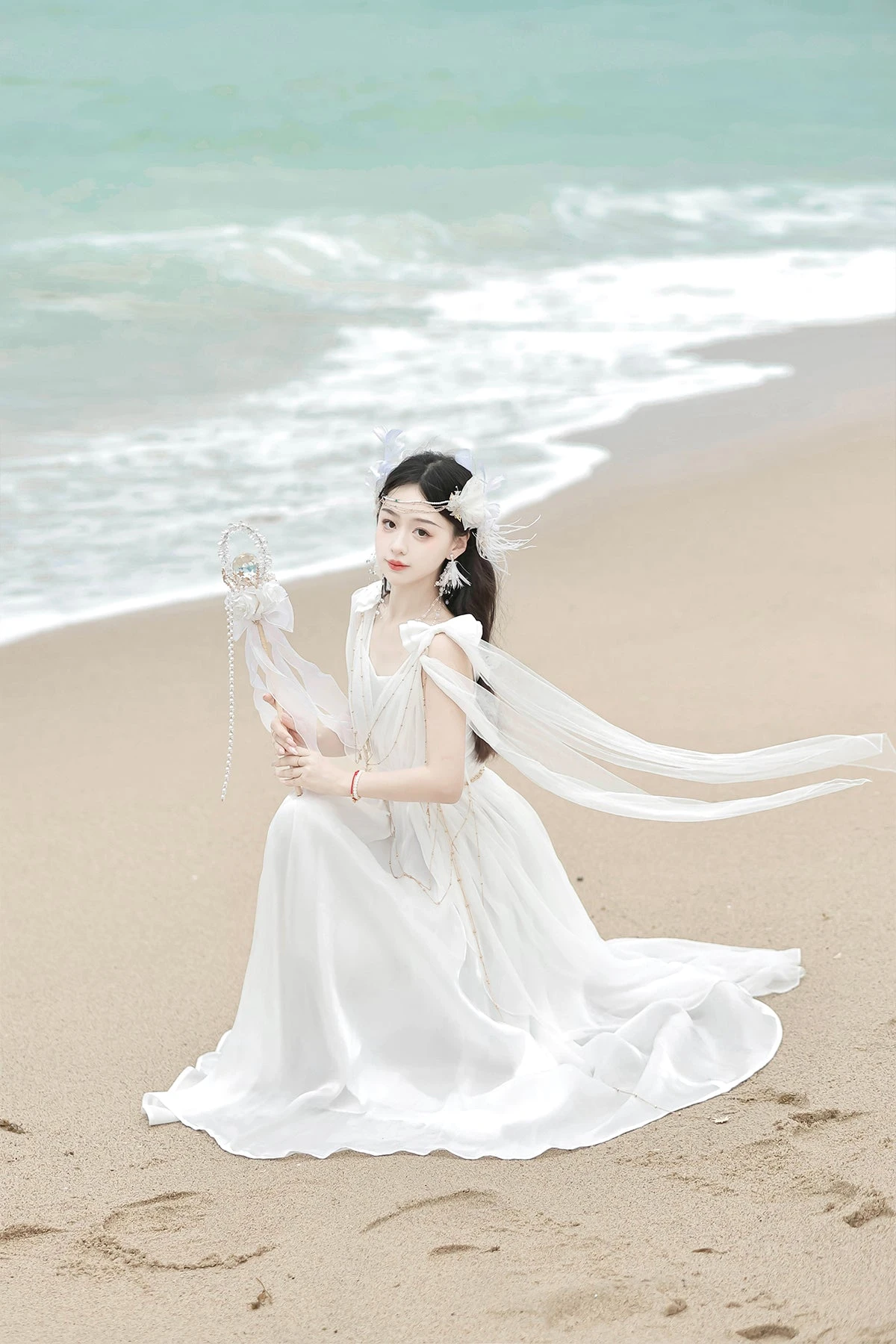 Moonlit Pure White Sweet Jumper Skirt 8 Moonlit Pure White Sweet Jumper Skirt - Image 6