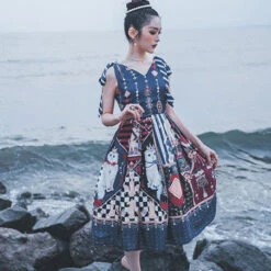 Brave Journey 2 Shoulder Ribbon Jumper Skirt -LOLITA Shop O1CN01rWELDT1Lj0vYCM2dU 546141334