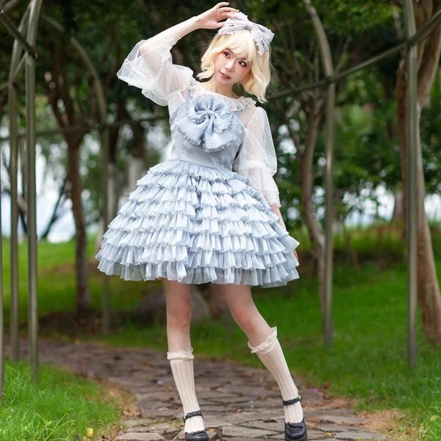 Big Ribbon 8-tier Ruffle Jumper Skirt 9 Big Ribbon 8-tier Ruffle Jumper Skirt - Image 7