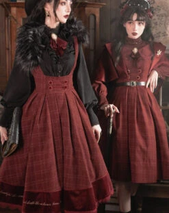 Fontainebleau Checkered High Waist Jumper Skirt -LOLITA Shop O1CN01tasbAo1OM45RxzNbk 1741691690 190faa75 f082 4f66 943d dc06a86c13b0