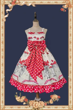 Mushroom Owl Polka Dot Jumper Skirt 31 Mushroom Owl Polka Dot Jumper Skirt -LOLITA Shop O1CN01totbFW1WerUbmBTk8 11942814