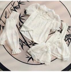 Lace Floral Blouse With Detachable Sleeves -LOLITA Shop O1CN01uQf5WF2CZ6MDlWYoh 2528448487