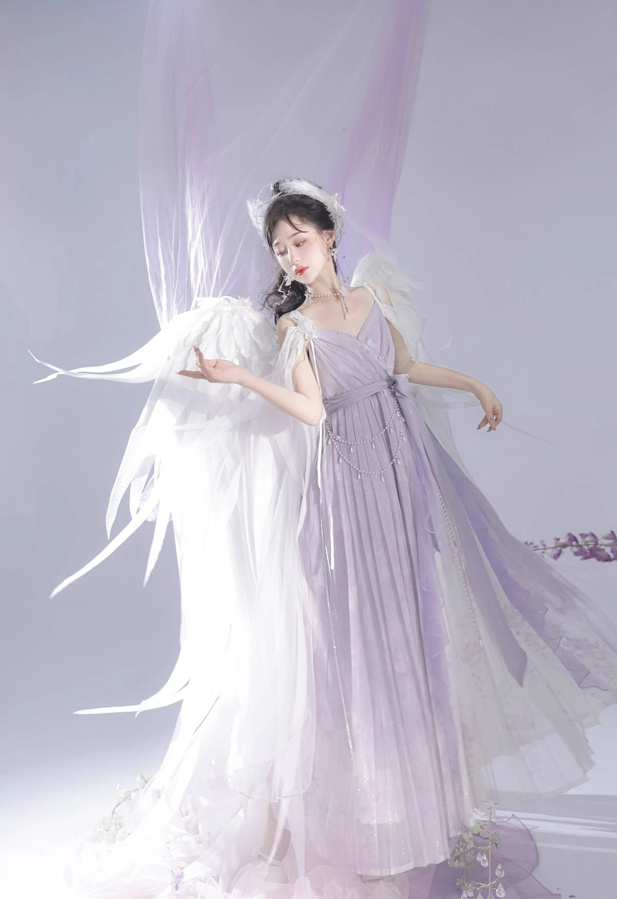 Mermaid Butterfly Purple Jumper Skirt 7 Mermaid Butterfly Purple Jumper Skirt - Image 5