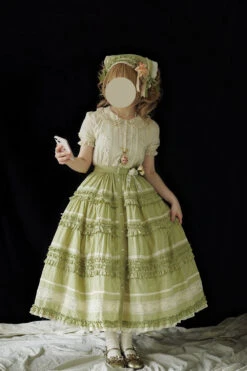 [Pre-orders Available Until 2/19] Cat Rose Tea Party Front-opening Ruffle Skirt, Plain Type -LOLITA Shop O1CN01w2iDtm2GOLbILQ2Rn 57119005