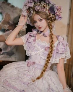 Secret Key Rococo Flower Princess Dress Full Set -LOLITA Shop O1CN01wwaQv12LCxVgng97G 2208000529657