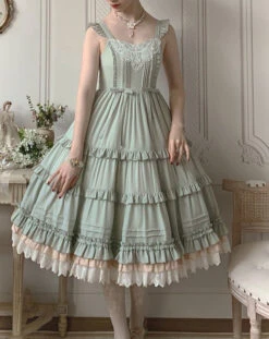 [Reservation Sale] Classical Jumper Skirt With Veil Overskirt -LOLITA Shop O1CN01x8o0tm28AaK3xohFM 1790657892