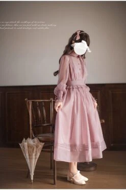 Dusty Pink Sheer Ribbon Dress 27 Dusty Pink Sheer Ribbon Dress -LOLITA Shop O1CN01xRkL732JsWRTCZ5yp 2312269477