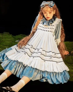 Evening Prayer Velvet Frill Neck Dress -LOLITA Shop O1CN01xeo5fQ25h9hbgABdQ 2200541717557