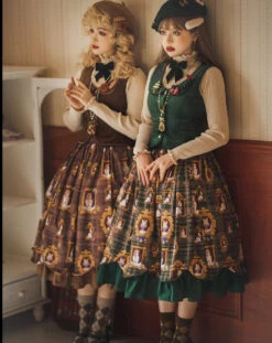 [Pre-order] Frame Cat And Checkered Layered Skirt -LOLITA Shop O1CN01xg2ytD2GOLIOkIm7K 57119005