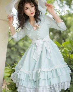 Retro Movie Star Double-breasted Dress -LOLITA Shop O1CN01xhPcKP1OgfmCb4Rvw 1808251735