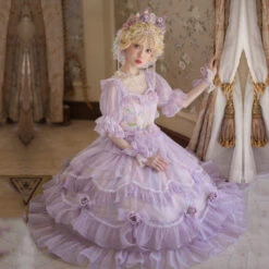 [Reservation Sale] Chiffon Purple Princess Dress And Flower Tiara -LOLITA Shop O1CN01yG3tUQ2Gczz21iKfm 249389037