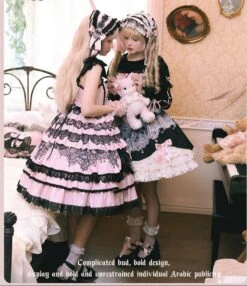 [Pre-orders Available Until 12/18] Lace Figure Tiered Jumper Skirt -LOLITA Shop O1CN01yVqenJ2CO6v4vFKb6 28129184