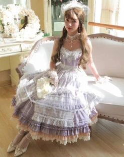 [Reservation Sale] Classical Jumper Skirt With Veil Overskirt -LOLITA Shop O1CN01zHWCWj28AaJu0ZHuO 1790657892