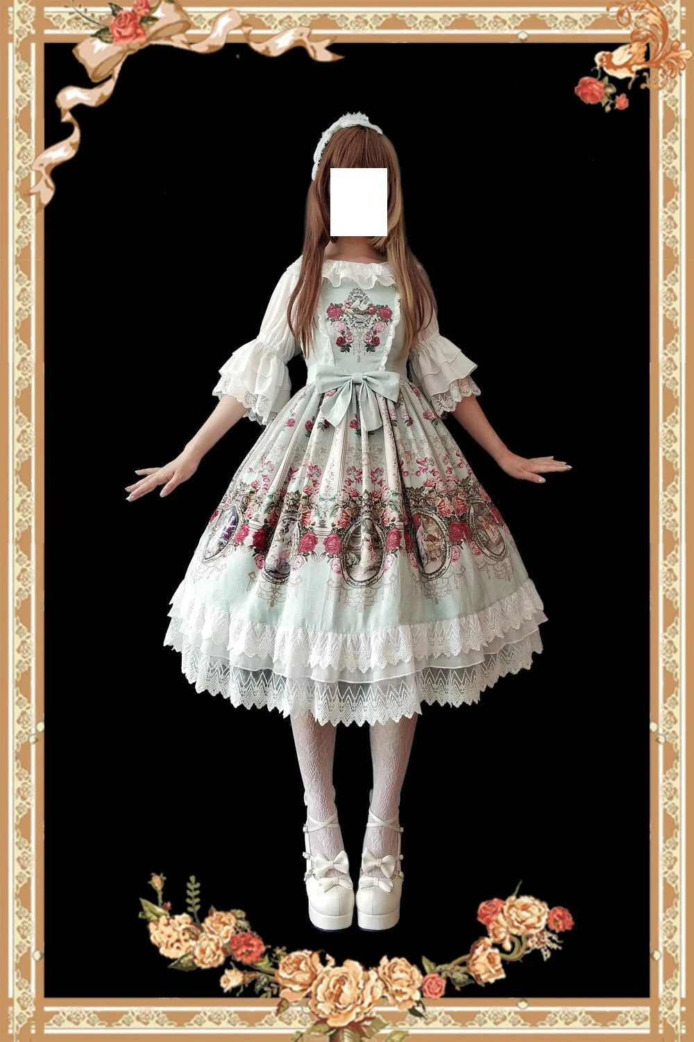 Royal Mural Color Rose Jumper Skirt 15 Royal Mural Color Rose Jumper Skirt - Image 13