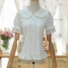 Embroidered Collar Lolita Short Sleeve Blouse With Ruffles And Lace -LOLITA Shop TB2C0EsxHxmpuFjSZJiXXXauVXa 83566271