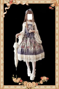 Royal Mural Color Rose Jumper Skirt 27 Royal Mural Color Rose Jumper Skirt -LOLITA Shop TB2CNrmjTmWBKNjSZFBXXXxUFXa 11942814