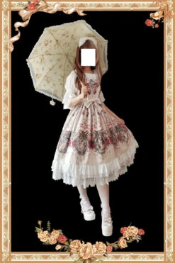 Royal Mural Color Rose Jumper Skirt 23 Royal Mural Color Rose Jumper Skirt -LOLITA Shop TB2Gbe8jH3nBKNjSZFMXXaUSFXa 11942814