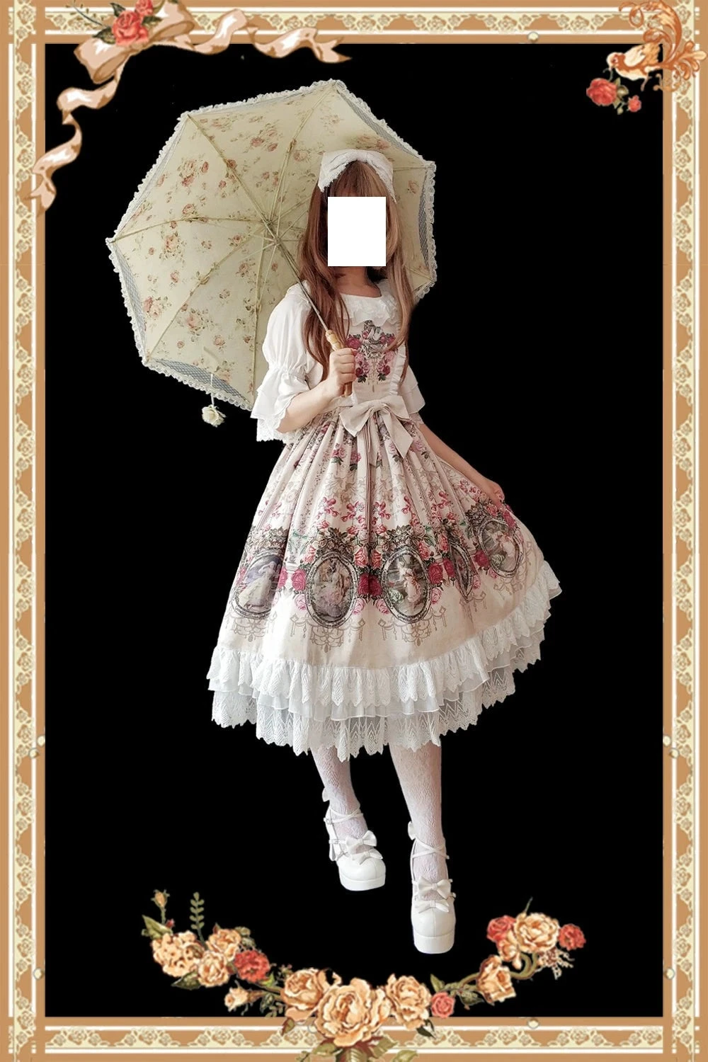 Royal Mural Color Rose Jumper Skirt 4 Royal Mural Color Rose Jumper Skirt - Image 2