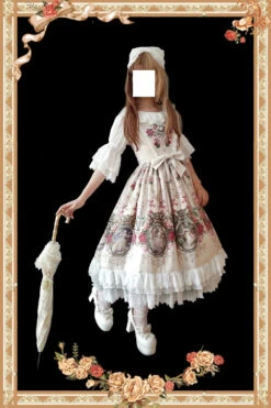 Royal Mural Color Rose Jumper Skirt 24 Royal Mural Color Rose Jumper Skirt -LOLITA Shop TB2RMEkA1SSBuNjy0FlXXbBpVXa 11942814