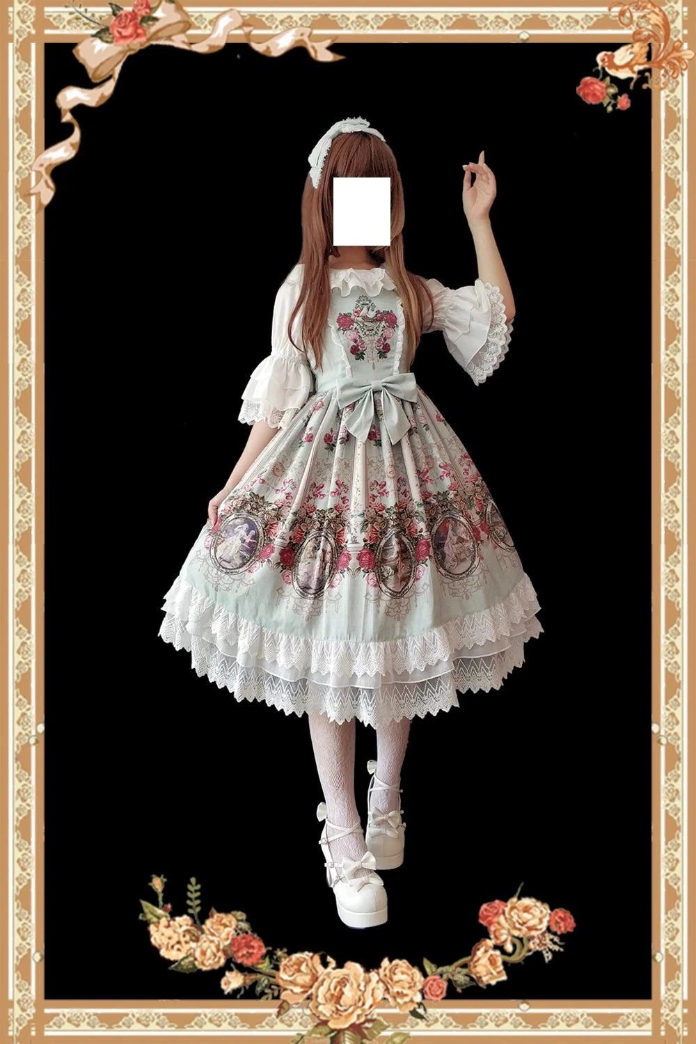 Royal Mural Color Rose Jumper Skirt 14 Royal Mural Color Rose Jumper Skirt - Image 12