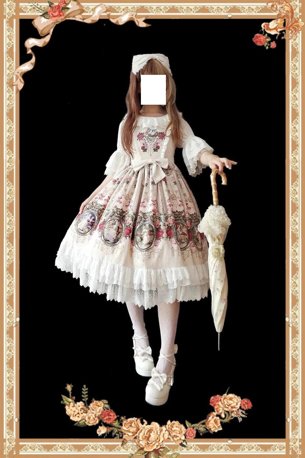 Royal Mural Color Rose Jumper Skirt 3 Royal Mural Color Rose Jumper Skirt