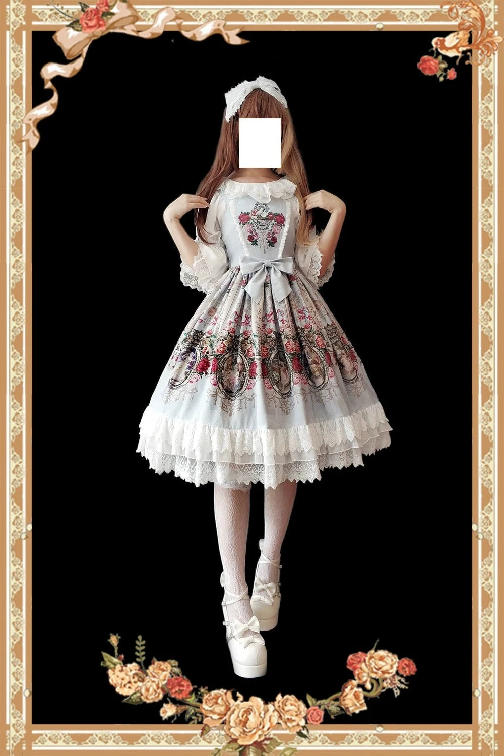 Royal Mural Color Rose Jumper Skirt 12 Royal Mural Color Rose Jumper Skirt - Image 10