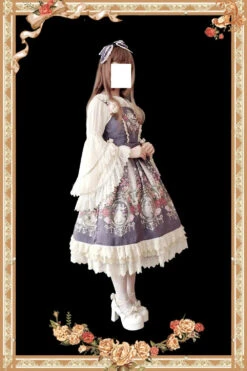 Royal Mural Color Rose Jumper Skirt 28 Royal Mural Color Rose Jumper Skirt -LOLITA Shop TB2yuMUjpooBKNjSZPhXXc2CXXa 11942814