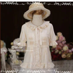 [Outlet] French Girly Ribbon Tie Blouse -LOLITA Shop a37104c8 871a 4843 ad0d b78e83d39d68