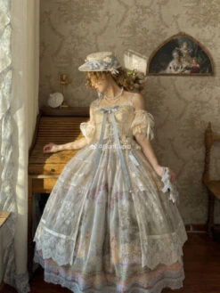 [Pre-orders Available Until 2/26] Romantic Rose Print Jumper Skirt -LOLITA Shop ace39c33ly1hxsk23xbcij22dc35shdx