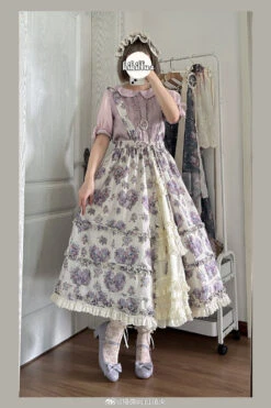 [Pre-orders Until 9/9] Bouquets For Autumn Days Strap Skirt -LOLITA Shop b3cc438fgy1ht1j03jp78j20u0190tit