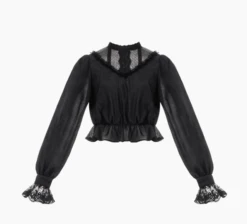 High Neck Sheer Lace Blouse -LOLITA Shop djgkrm4tl