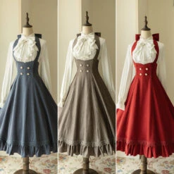 Classical 2way High Waist Jumper Skirt -LOLITA Shop jsk