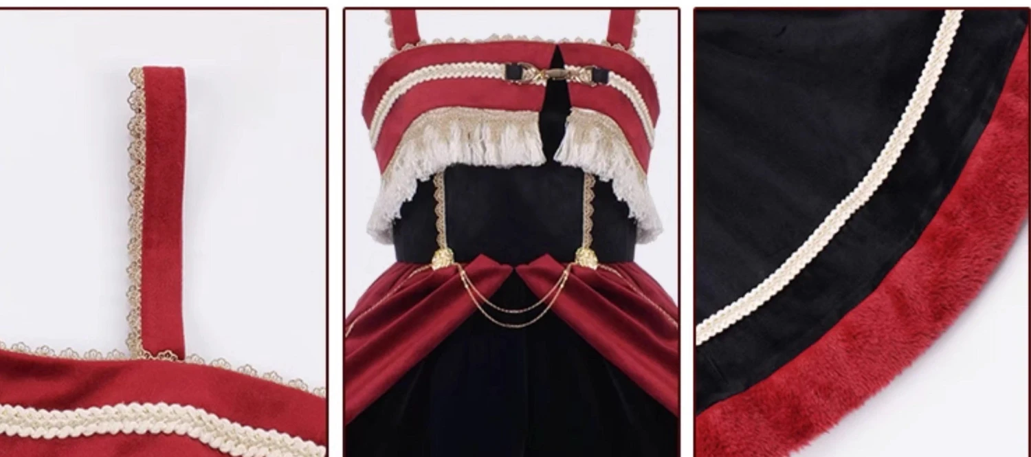 Dark Baroque Red And Black Jumper Skirt 16 Dark Baroque Red And Black Jumper Skirt - Image 14