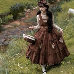 [Pre-orders Available Until 9/1] On The Hills Embroidered Jumper Skirt Mid-length -LOLITA Shop s O1CN012IyoJx1NZykKSmyIY 756511585 3080c5d0 1b37 4305 9dcd a365518c51a7