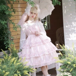 Maiden's Holiday Pearl Puff Jumper Skirt All 6 Colors -LOLITA Shop s O1CN015qpmpG1y6n8l3mp1v 865286530