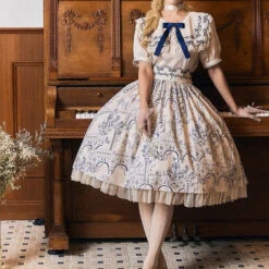 Opera Theater Embroidered Short Sleeve Blouse 24 Opera Theater Embroidered Short Sleeve Blouse -LOLITA Shop s O1CN017xB2mH1NZyb1qdN0O 756511585 1