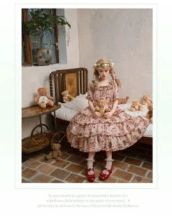 Camellia Berry Short Sleeve Dress Tiered Type Long Length -LOLITA Shop s O1CN0197AGXW28oRB0oYj6o 331847979