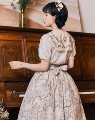 Opera Theater Embroidered Short Sleeve Blouse 13 Opera Theater Embroidered Short Sleeve Blouse - Image 11