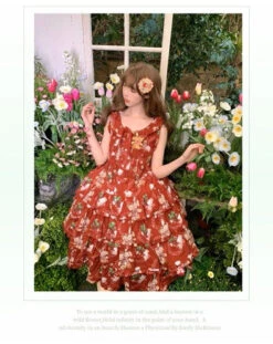 Camellia Berry Jumper Skirt Tiered Type Long Length -LOLITA Shop s O1CN01AxHmQj28oRB59OHgE 331847979
