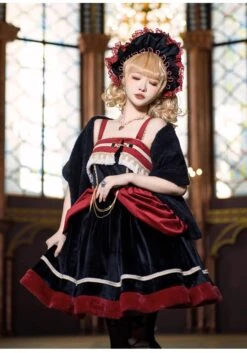Dark Baroque Red And Black Jumper Skirt 18 Dark Baroque Red And Black Jumper Skirt -LOLITA Shop s O1CN01B3lhIf2CZ6HSkXw9U 2528448487