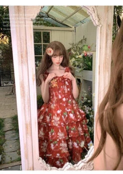 Camellia Berry Jumper Skirt Tiered Type Long Length -LOLITA Shop s O1CN01DucCgQ28oRB2pgjIR 331847979