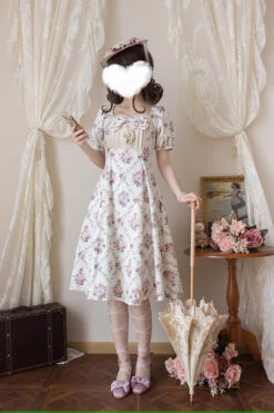 Floral Poetry Classical Short Sleeve Dress 41 Floral Poetry Classical Short Sleeve Dress -LOLITA Shop s O1CN01EmyqND290nkMgPHcJ 2534688006